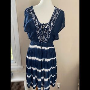 Exist NEW Blue Tie Dye Beach Dress Size S